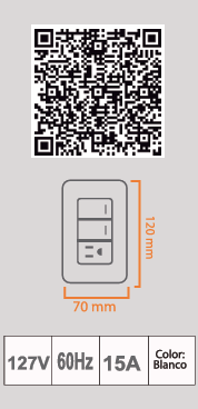 APAGADOR DOBLE Y CONTACTO SENCILLO SAG-08/B