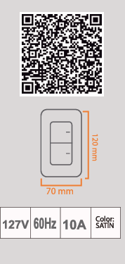 APAGADOR DOBLE SAG-02-3/S ESCALERA