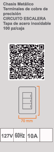 APAGADOR TRIPLE SAG-03-3/S ESCALERA