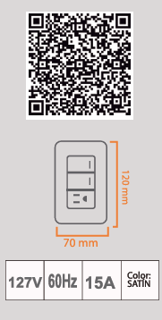 APAGADOR DOBLE Y CONTACTO SENCILLO SAG-08/S