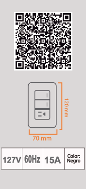 APAGADOR DOBLE Y CONTACTO SENCILLO SAG-08/N