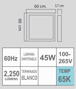 STLED-CB 45W 65K 100-265V BLANCO