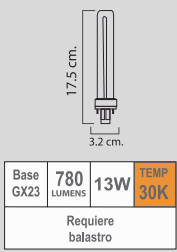 FOCO PLS-13W 30K 2P