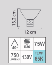 FOCO PAR38 75W E26 130V