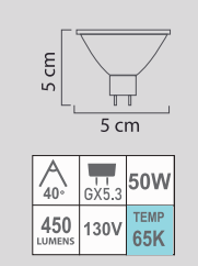 FOCO MR16 50W 130V