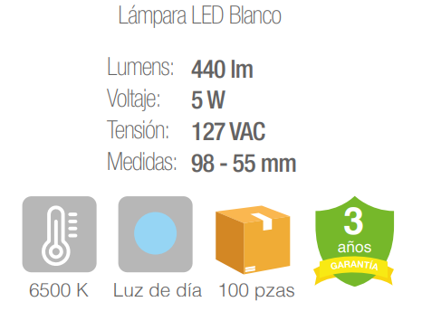 Lámpara LED Blanco