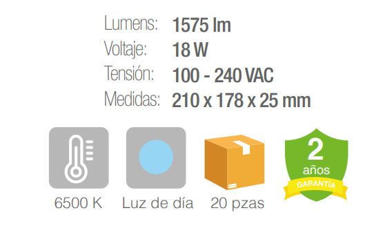 Luminario de LED - Negro