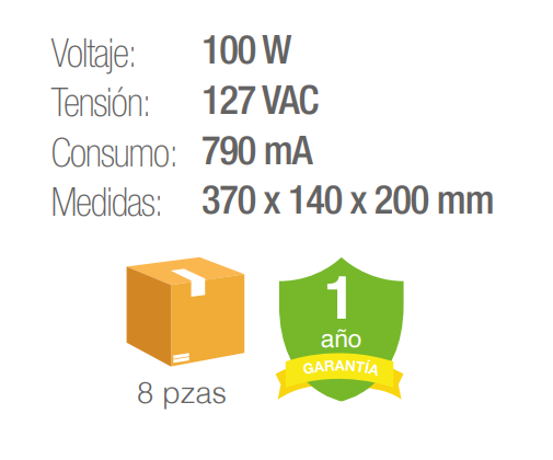 Farol con cristal vicelado - Blanco