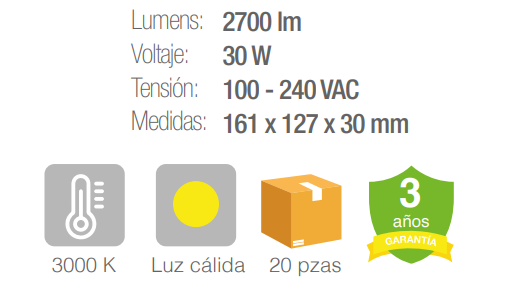 Reflector LED - Negro