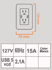 DOBLE CONTACTO Y DOBLE USB SAG-09/B