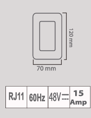 TAPA CONECTOR TELÉFONO DC-12/B