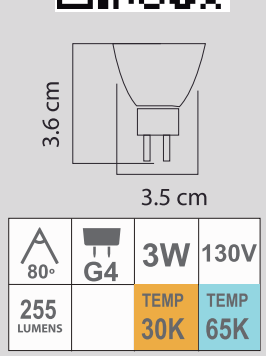 LED MR11 3W 130V