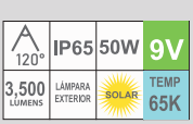 REFLECTOR LED 50W 65K SOLAR