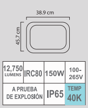 REFLECTOR LED PRUEBA DE EXPLOSIÓN