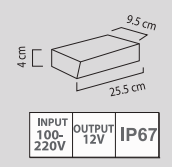 TRANSFORMADOR 100-220V 12V IP67