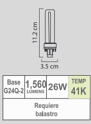 41k Foco Color FOCO PLD-26W 41K 4P – Distribuidora Electrica Ornelas