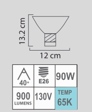FOCO PAR38 90W E26 130V
