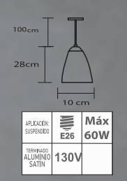 LUMINARIO COLGANTE LC-03 E26