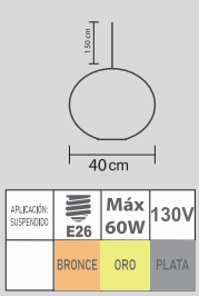 LUMINARIO CRISTAL E26