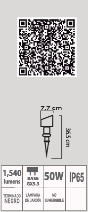 LUMINARIO DE PISO EP-302/N MR16 STAKA