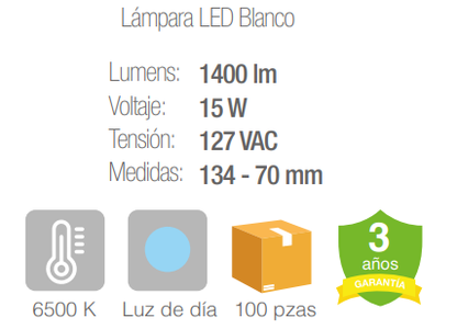 Lámpara LED Blanco