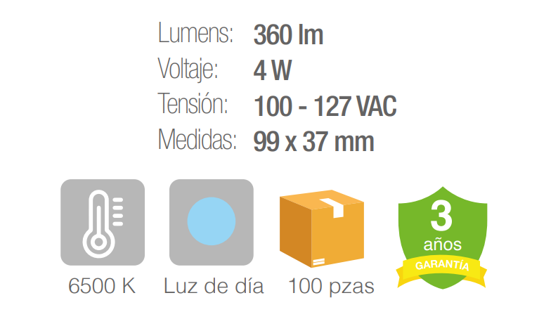 Iluminación Unidireccional - Blanco