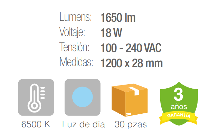 Tubo LED opalino - Cristal + PVC
