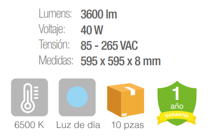 Luminario tipo Panel - Blanco