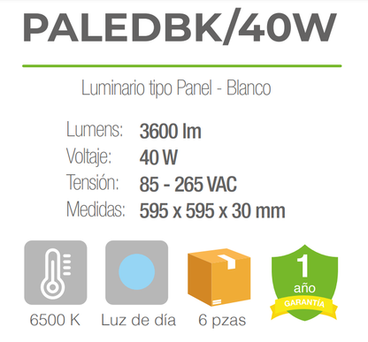 Luminario tipo Panel - Blanco