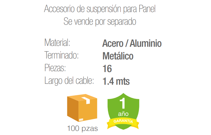 Accesorio de suspensión para panel