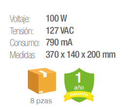 Farol con cristal vicelado - Negro
