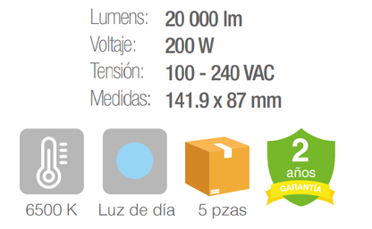 Luminario LED Industrial - Negro