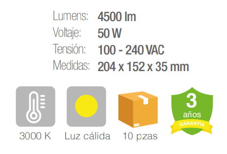 Reflector LED - Negro