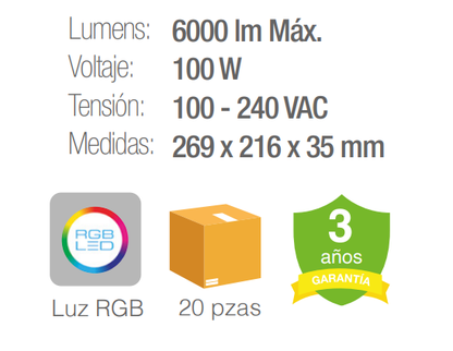 Reflector LED - Negro