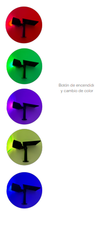 Luminario solar de LED - Negro